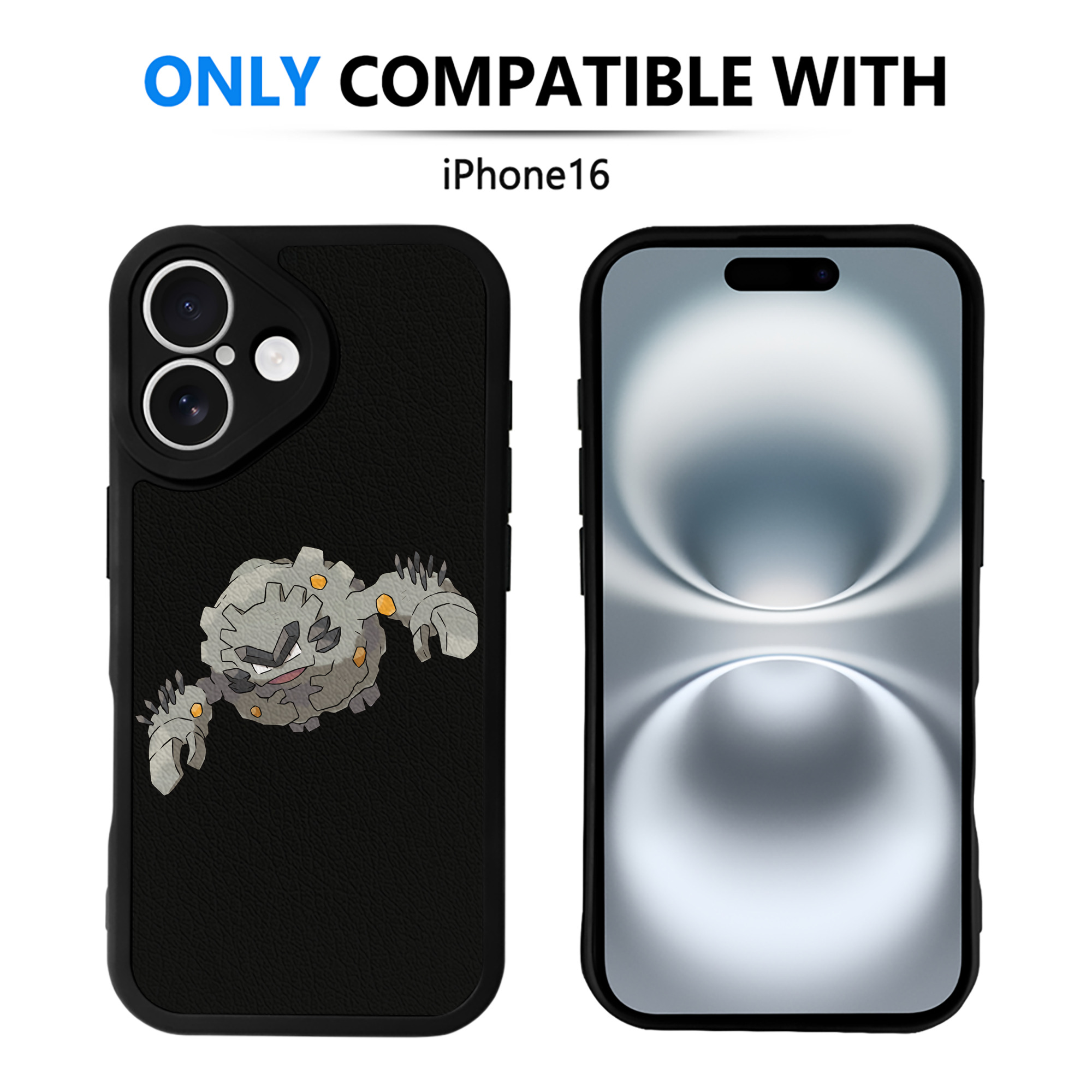 （画像用） ポケットモンスター Pokémon 【iPhone 16シリーズ対応】シリコンスマホケース（レザー調） 材質：シリコン
